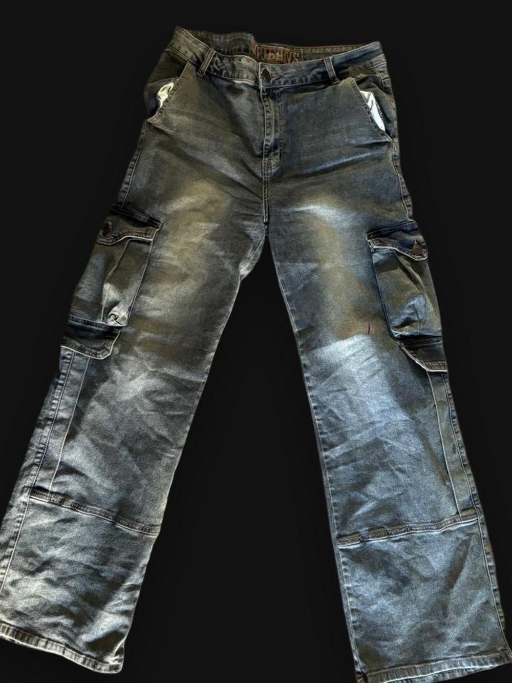 ✨Y2K VIP Jeans black & gray cargo jeans✨